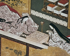Drawings Gallery: Illustration of the Genji Monogatari Emaki (The