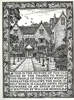 Manor Prints: Illustration, Kelmscott Manor, William Morris