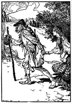 Rackham Prints: Illustration, King Thrushbeard