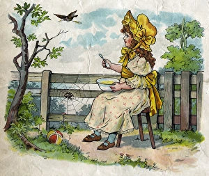 Images Dated 16th February 2016: Illustration, Little Miss Muffet