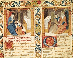 Biblioteca Gallery: Illustration of the manuscript Studio on Saint