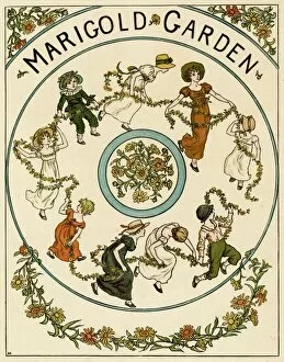 Images Dated 25th November 2011: Illustration, Marigold Garden by Kate Greenaway