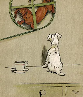 Illustration, Merry and Bright, by Cecil Aldin