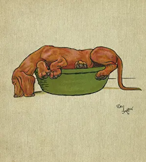 Illustration, Merry and Bright, by Cecil Aldin