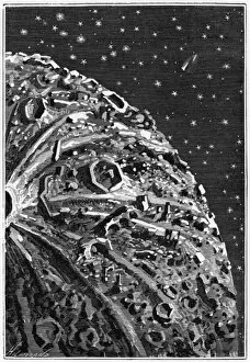 Illustration of Around the Moon by Jules Verne