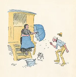 Illustration, Mrs Ticklers Caravan