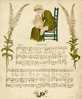 Images Dated 28th November 2011: Illustration with music, Sleeping