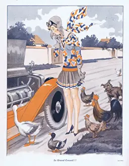 Conseil Prints: Illustration from Paris Plaisirs number 85, July 1929