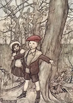 Illustration, Peter Pan in Kensington Gardens