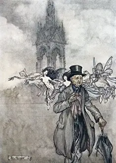 Illustration, Peter Pan in Kensington Gardens