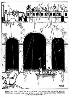 Images Dated 24th October 2017: Illustration, Railway Ribaldry by W Heath Robinson