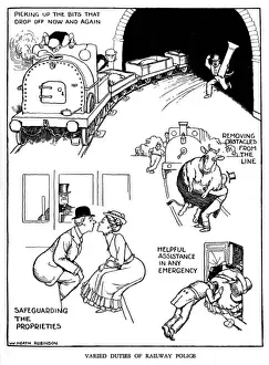 Illustration, Railway Ribaldry by W Heath Robinson