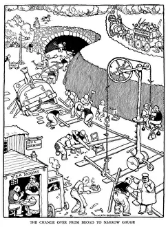 Illustration, Railway Ribaldry by W Heath Robinson