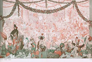 Illustration from Reigen Magazine Germany showing a carnival Illustration from Reigen Magazine Germany showing a carnival