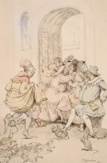 Hamelin Prints: Illustration for Robert Brownings The Pied Piper of Hamelin