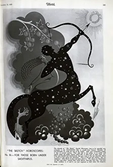 Aiming Prints: Illustration for Sagittarius, Erte