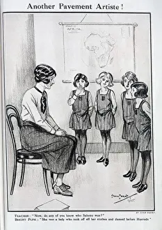 Harrods Prints: Illustration of four school girls
