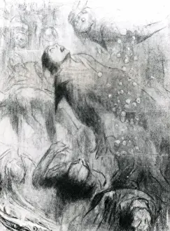 Drowned Prints: Illustration, The Sea Mine, WW1