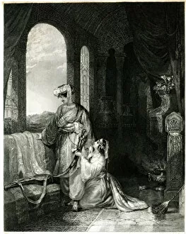 Illustration, Selim and Zuleika, The Bride of Abydos