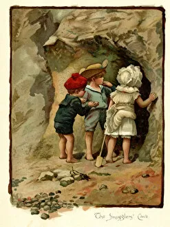 Illustration, The Smugglers Cave