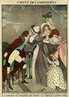 Girondins Prints: Illustration, Song of the Girondins