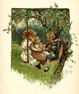 Harriett Prints: Illustration, In the Swing