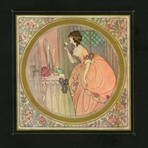 Apply Gallery: Illustration of a woman putting on her makeup