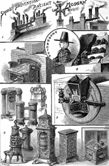 Images Dated 7th July 2004: Illustrations of chimneys and stoves taken from the exhibiti