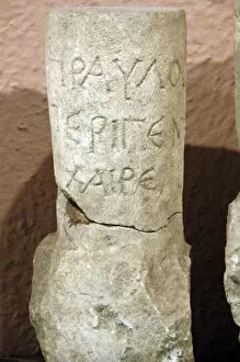 Images Dated 6th August 2007: Illyrian writing engraved on stone. 2nd century BC. From Dur