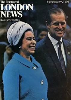 Images Dated 20th October 2011: ILN front cover. Queen Elizabeth II and Prince Philip
