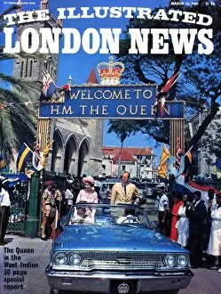 Images Dated 20th October 2011: ILN front cover. Queen Elizabeth II in the West Indies