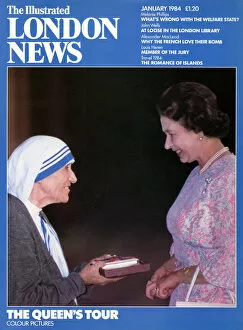 Images Dated 20th October 2011: ILN front cover of the Queen and Mother Teresa