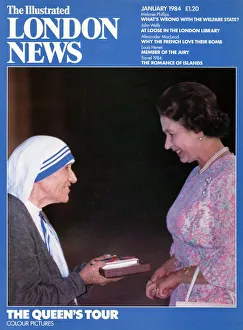 Images Dated 20th October 2011: ILN front cover of the Queen and Mother Teresa