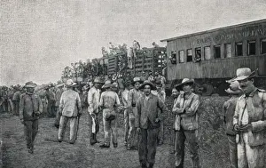 Economic Prints: Image of the construction of the railway in Cuba