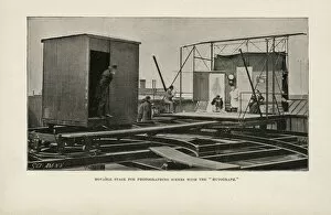 Image of movable stage for capturing scenes with a Mutograph