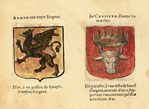 Imaginary Prints: Imaginary coats of arms of Armont of the Green Serpent and the H