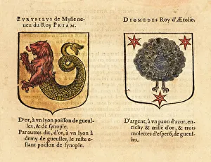 Chimera Prints: Imaginary coats of arms of Eurypylus of Mysia and Diomedes