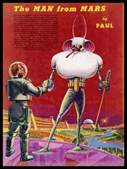 Imaginary inhabitant of the planet Mars