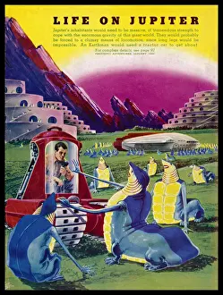 Imaginary life forms on the planet Jupiter