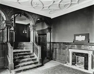 Imeche Prints: IMechE: view of staircase leading into marble hall