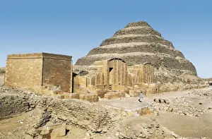 Saqqara Prints: IMHOTEP (ca. 2667 BC-2648 BC). The step pyramid