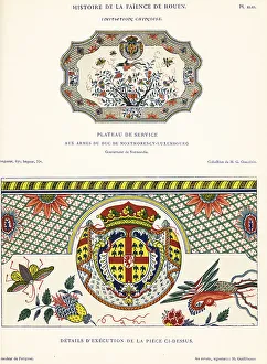 Crockery Prints: Imitation Chinese service platter, Rouen, circa 1730