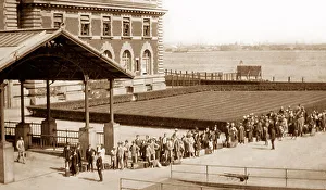 Immigration Prints: Immigrants arriving at Ellis Island, New York, USA
