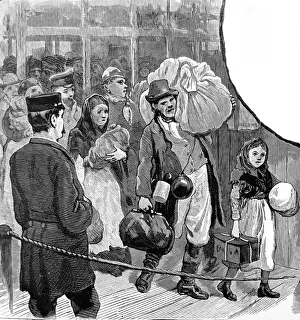 Immigrants landing at Castle Garden, New York, 1886