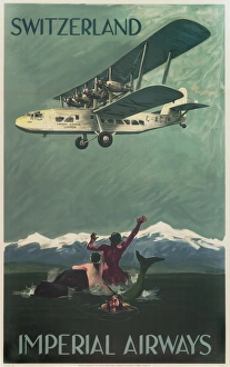 Air Liner Gallery: Imperial Airways Poster, Switzerland