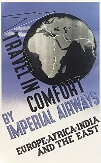 Images Dated 23rd May 2012: Imperial Airways Poster, travel in comfort