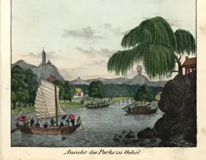 Imperial Chinese garden at Gehol in Tartary