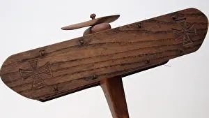Imperial German biplane, wooden model, WW1