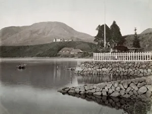 Hakone Prints: Imperial Palace beside Lake Hakone, Japan