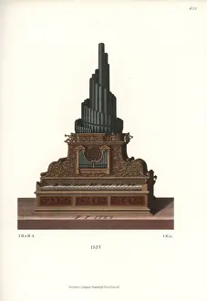 Imperial-style upright portable organ by Peter Floetner